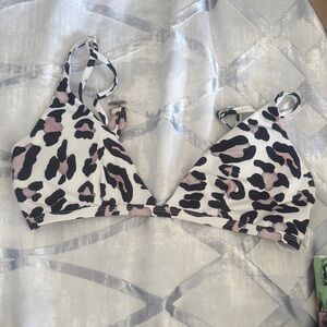 Leopard Print Bikini Top